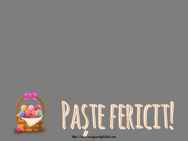 Felicitari personalizate de Paste - Paște fericit! - Rama foto