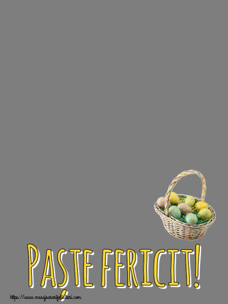 Felicitari personalizate de Paste - Paște fericit! - Rama foto