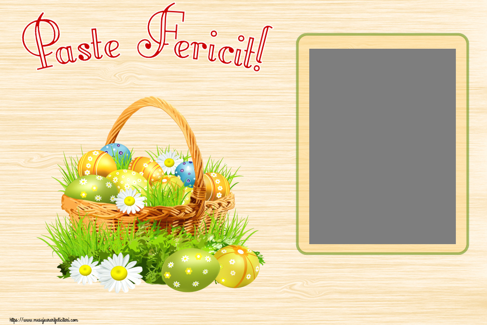 Felicitari personalizate de Paste - Paste Fericit! - Rama foto