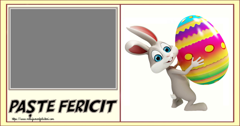 Felicitari personalizate de Paste - Paște fericit! - Rama foto
