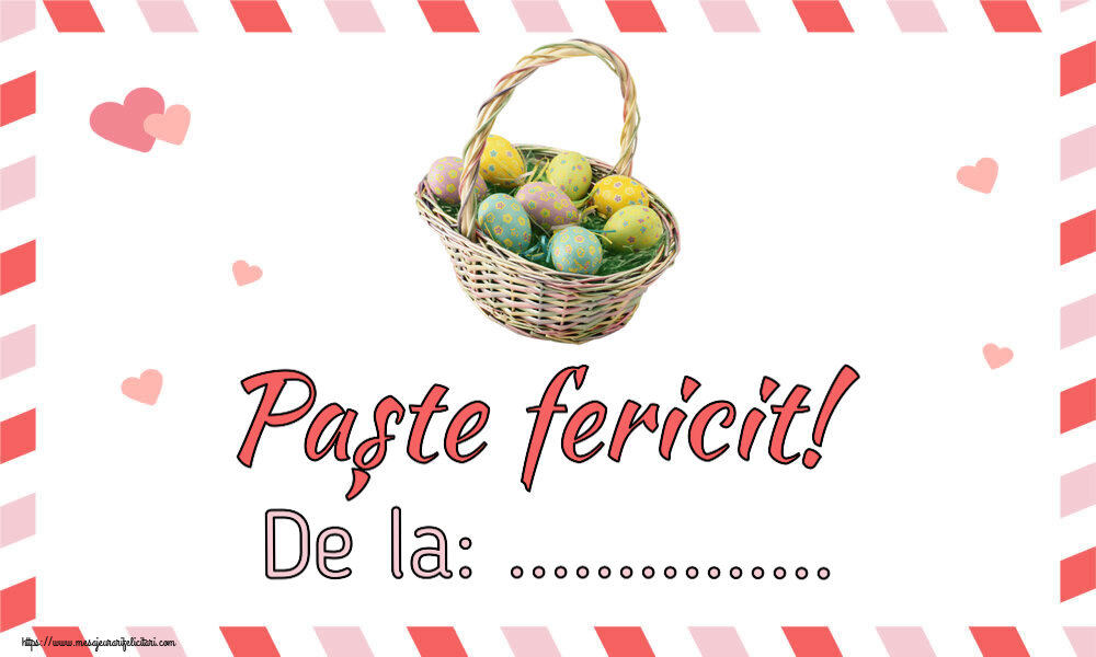 Felicitari personalizate de Paste - Paște fericit! De la: ...