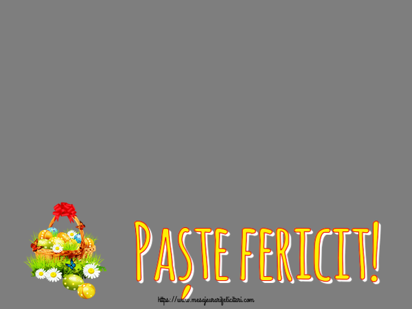Felicitari personalizate de Paste - Paște fericit! - Rama foto