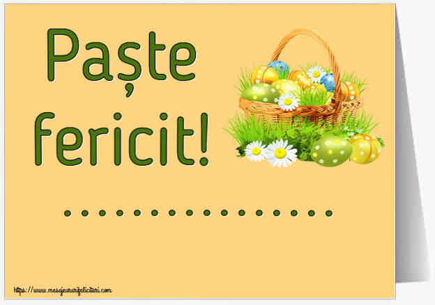 Felicitari personalizate de Paste - Paște fericit! ...