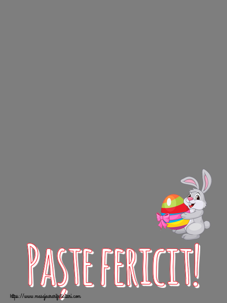 Felicitari personalizate de Paste - Paște fericit! - Rama foto