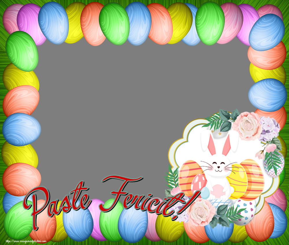 Felicitari personalizate de Paste - Paste Fericit! - Rama foto