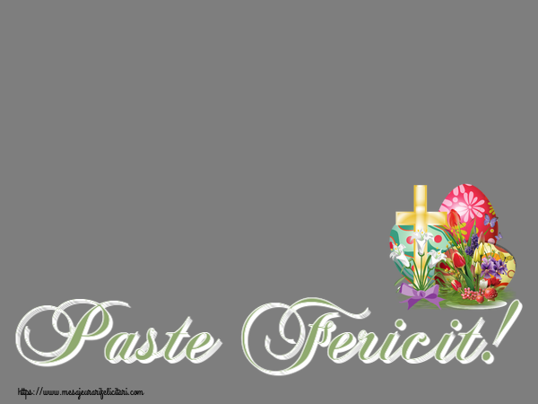 Felicitari personalizate de Paste - ✝️ Cruce & 1 Poza & Ramă Foto | Paste Fericit! - Rama foto