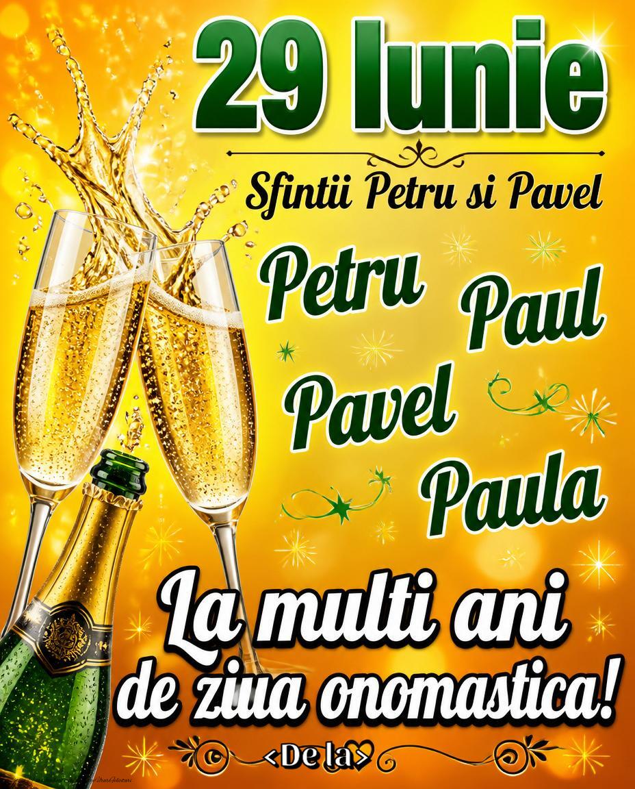 Felicitari personalizate de Sfintii Petru si Pavel - Felicitare personalizată de Sfinții Petru și Pavel