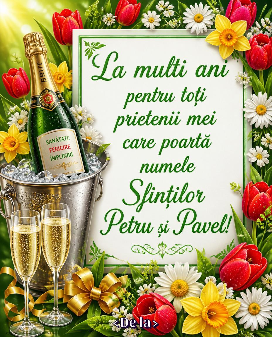 Felicitari personalizate de Sfintii Petru si Pavel - Felicitare personalizată de Sfinții Petru și Pavel