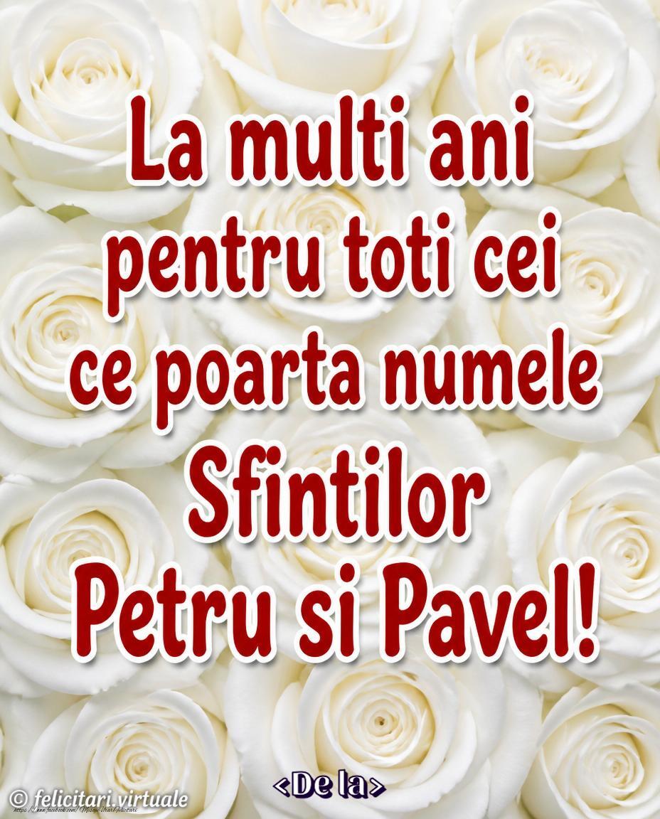 Felicitari personalizate de Sfintii Petru si Pavel - Felicitare personalizată de Sfinții Petru și Pavel