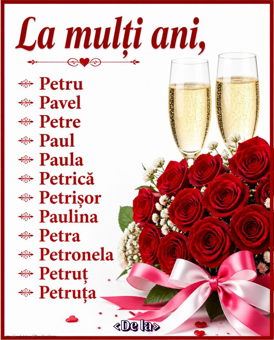 Felicitari personalizate de Sfintii Petru si Pavel - Felicitare personalizată de Sfinții Petru și Pavel