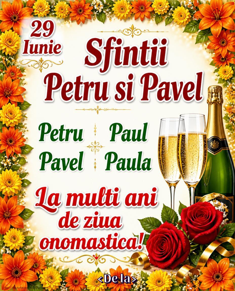 Felicitari personalizate de Sfintii Petru si Pavel - Felicitare personalizată de Sfinții Petru și Pavel