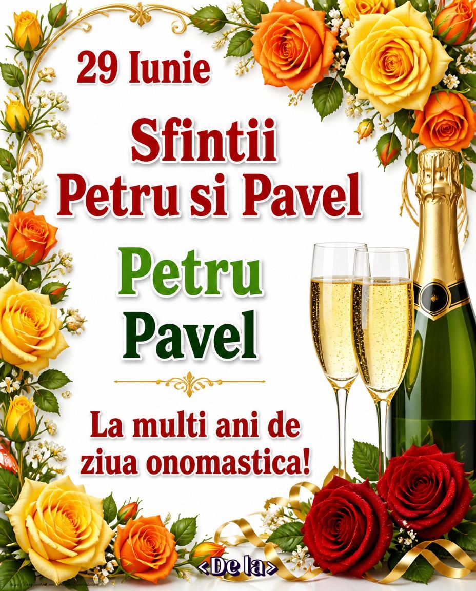 Felicitari personalizate de Sfintii Petru si Pavel - Felicitare personalizată de Sfinții Petru și Pavel