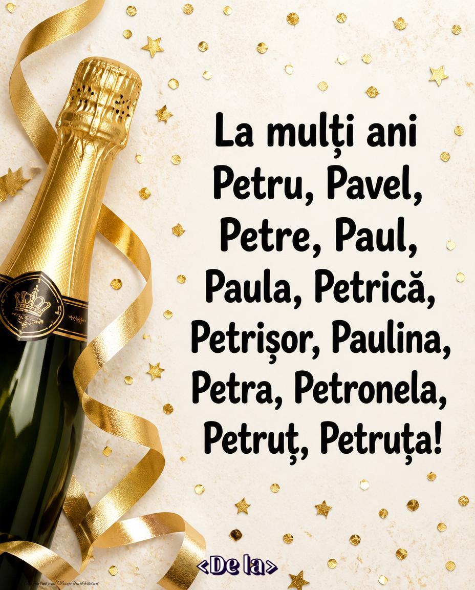 Felicitari personalizate de Sfintii Petru si Pavel - Felicitare personalizată de Sfinții Petru și Pavel