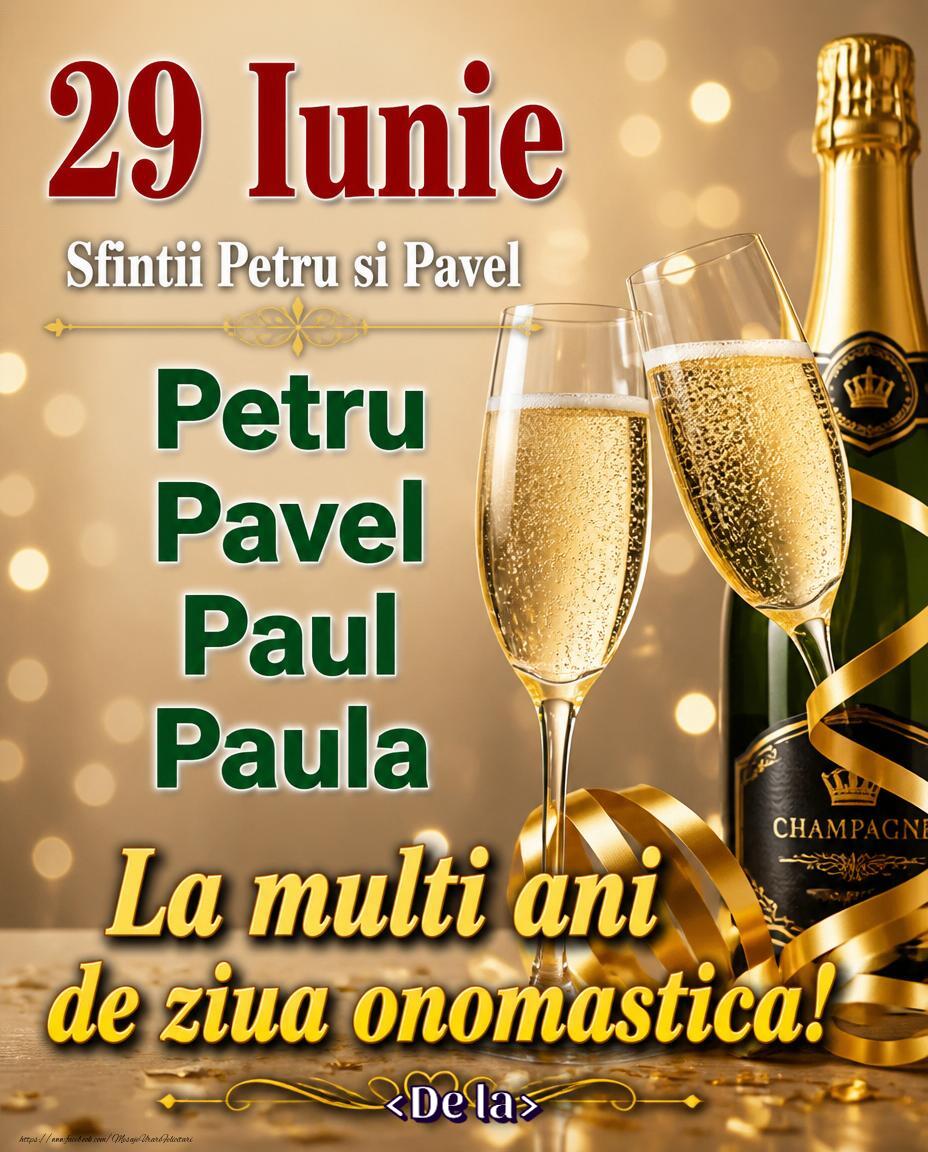 Felicitari personalizate de Sfintii Petru si Pavel - Felicitare personalizată de Sfinții Petru și Pavel