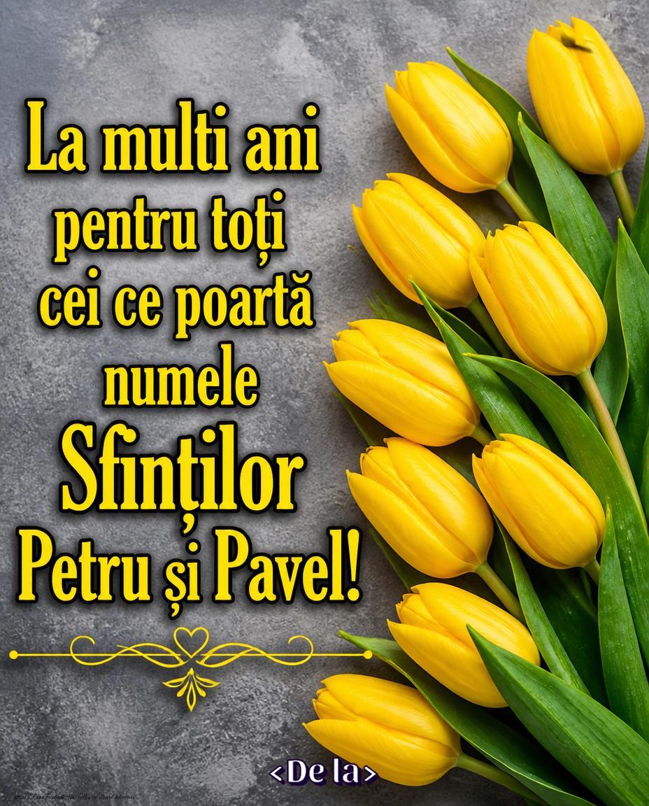 Felicitari personalizate de Sfintii Petru si Pavel - Felicitare personalizată de Sfinții Petru și Pavel