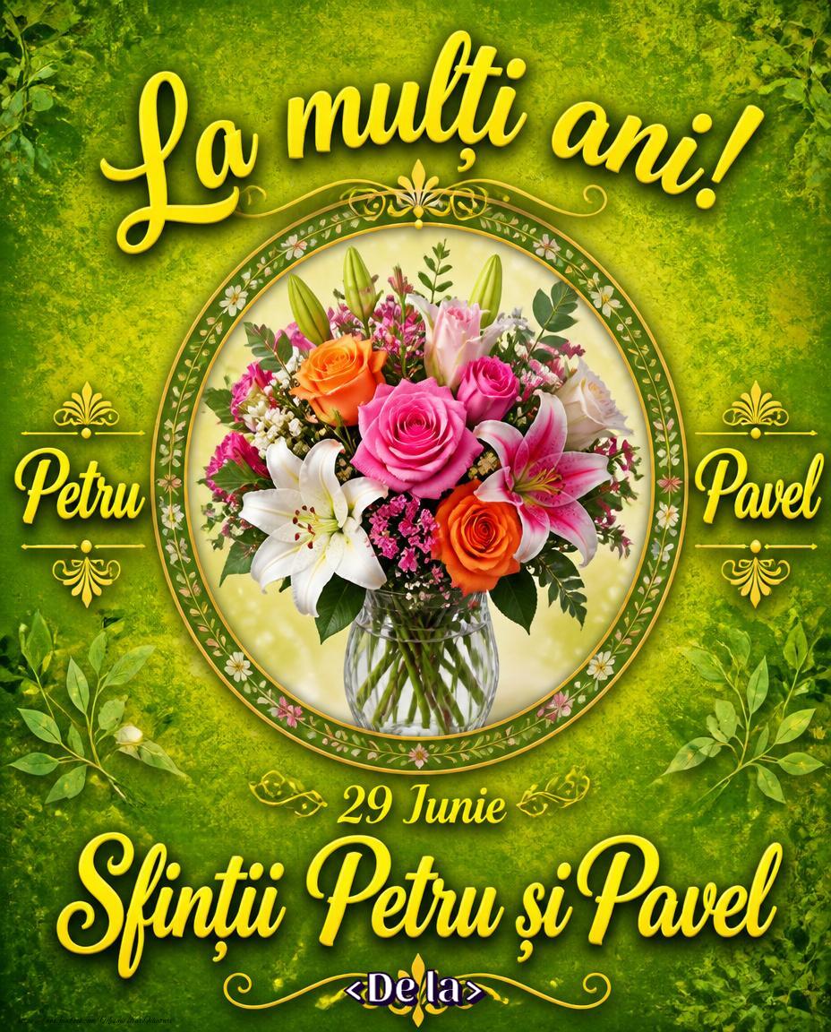 Felicitari personalizate de Sfintii Petru si Pavel - Felicitare personalizată de Sfinții Petru și Pavel