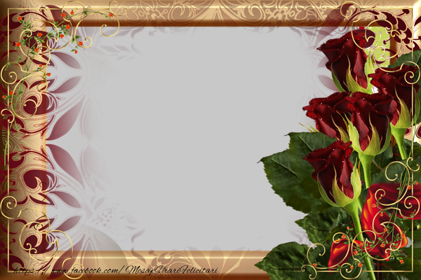 Felicitari personalizate cu poza ta - 🌹 Trandafiri & 1 Poza & Ramă Foto | Poza cu rama