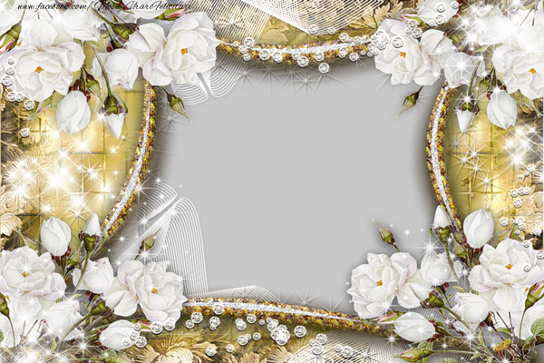 Felicitari personalizate cu poza ta - Rama foto cu flori