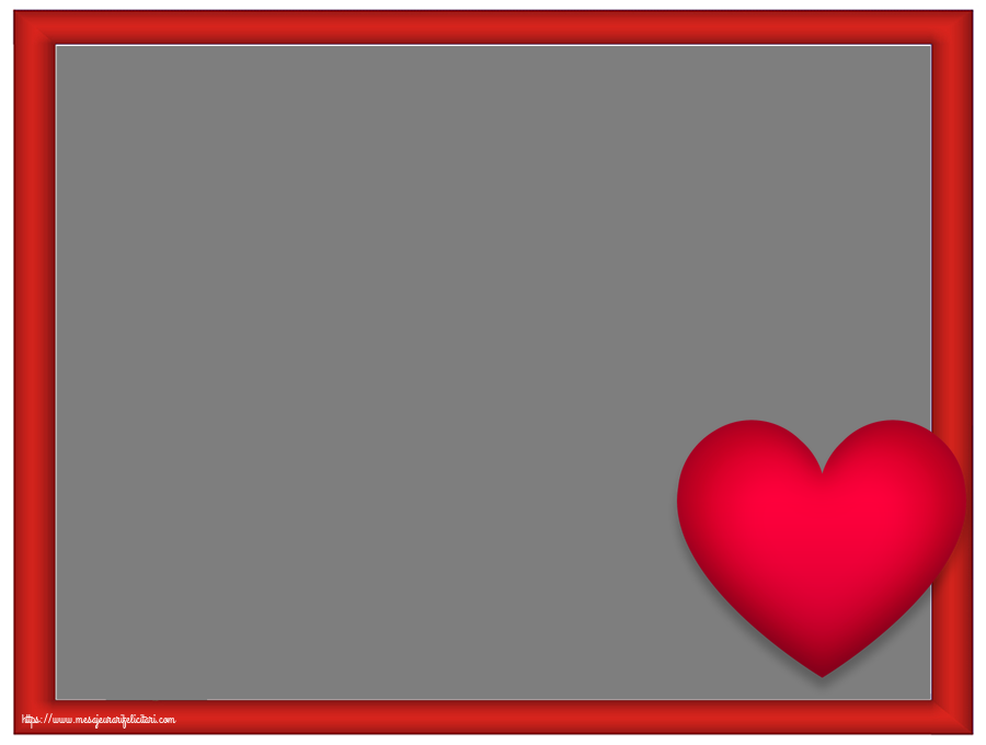 Felicitari personalizate cu poza ta - ❤️❤️❤️ Inimioare & 1 Poza & Ramă Foto | Rama foto - bordură cu inimă