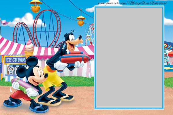 Felicitari personalizate cu poza ta - Mickey Mouse | Mickey si Goofy