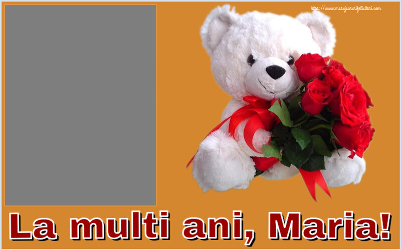 Felicitari personalizate de Sfanta Maria - 🌼🥳 Flori & 1 Poza & Ramă Foto | La multi ani, Maria! - Rama foto