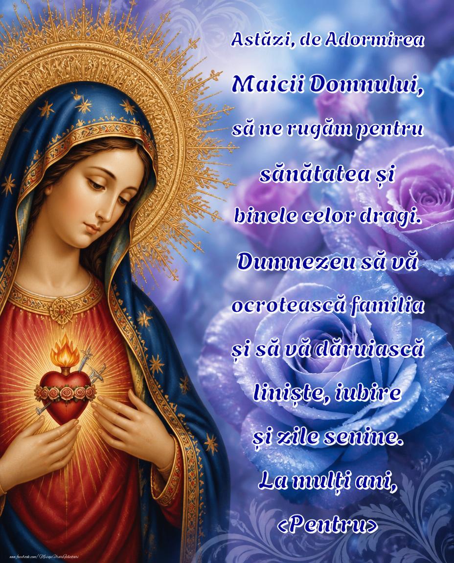 Felicitari personalizate de Sfanta Maria - Mesaj de Sfânta Maria Mare