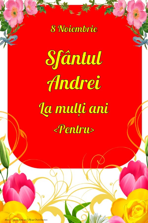 Felicitari personalizate de Sfantul Andrei - Felicitare personalizata cu numele sfântului Andrei