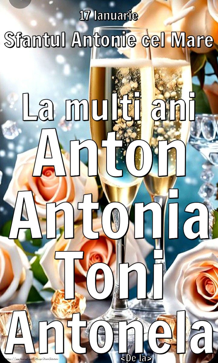 Felicitari personalizate de Sfantul Antonie cel Mare - Felicitare de Sf Antonie cu nume
