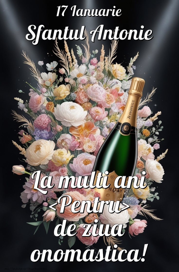 Felicitari personalizate de Sfantul Antonie cel Mare - Personalizează felicitarea cu nume de Fantul Antonie