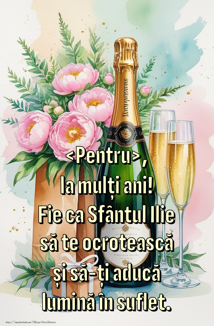 Felicitari personalizate de Sfantul Ilie - Fie ca Sfântul Ilie să te ocrotească