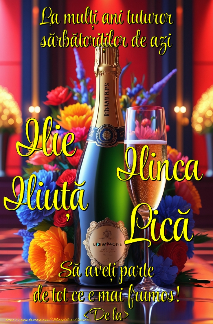 Felicitari personalizate de Sfantul Ilie - La mulți ani tuturor sărbătoriților de azi