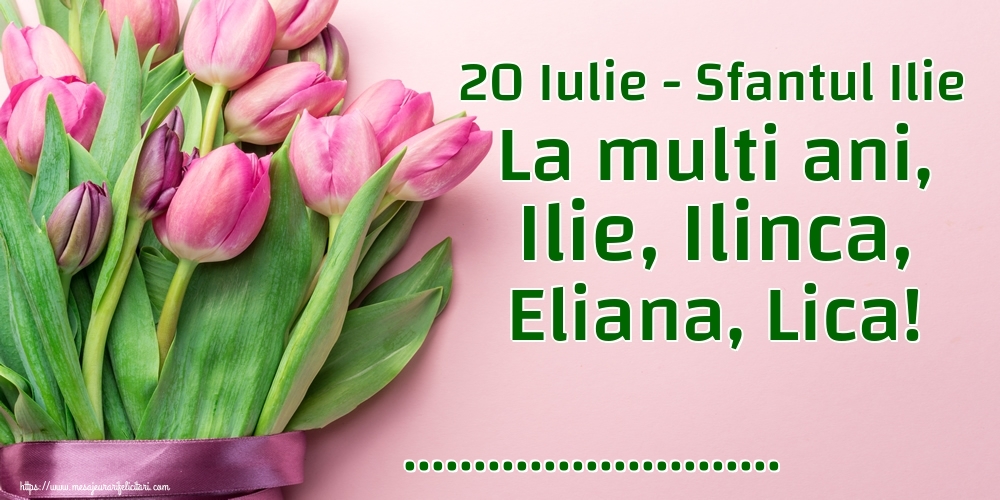 Felicitari personalizate de Sfantul Ilie - 20 Iulie - Sfantul Ilie La multi ani, Ilie, Ilinca, Eliana, Lica! ...