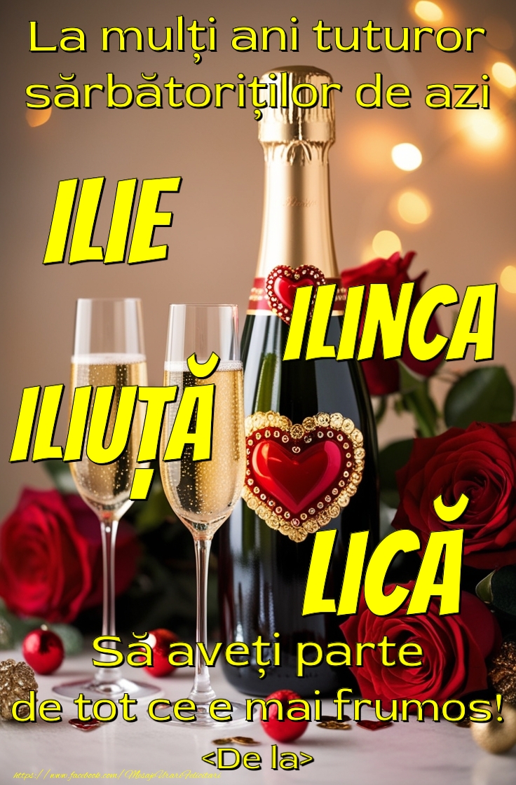 Felicitari personalizate de Sfantul Ilie - La mulți ani tuturor sărbătoriților de azi