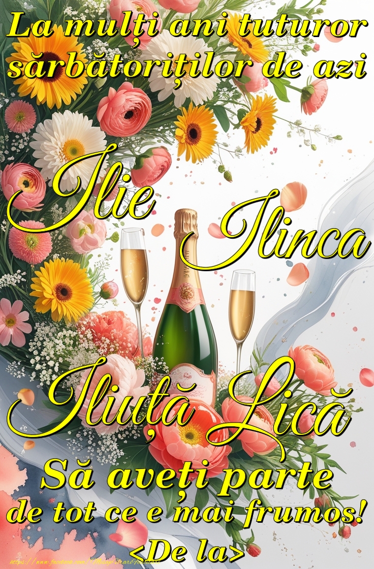Felicitari personalizate de Sfantul Ilie - La mulți ani tuturor sărbătoriților de azi