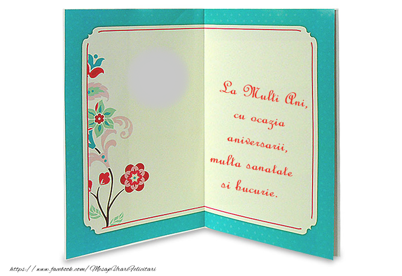 Felicitari personalizate de zi de nastere - La Multi Ani, cu ocazia aniversarii, multa sanatate si bucurie.