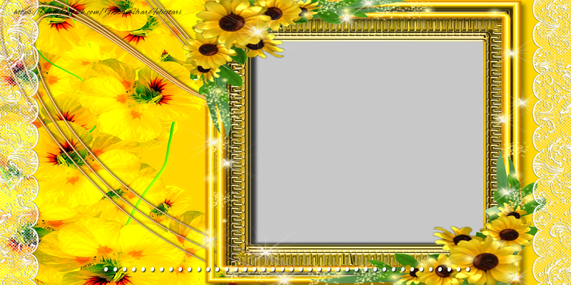 Felicitari personalizate de zi de nastere - Felicitare cu flori, poza si text