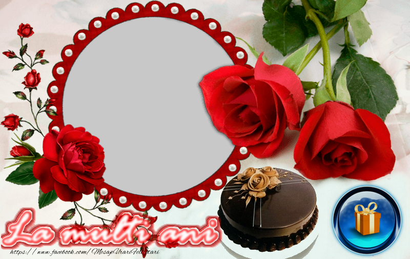 Felicitari personalizate de zi de nastere - Cadou & Tort & Trandafiri & 1 Poza & Ramă Foto & Femei & Doamne | La multi ani!