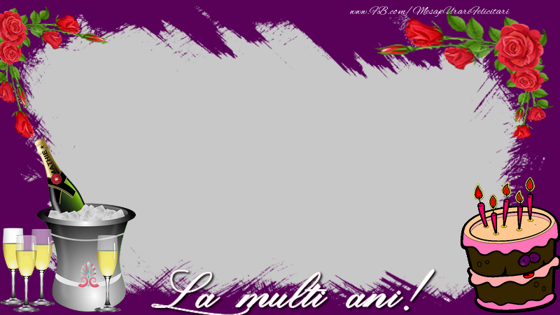 Felicitari personalizate de zi de nastere - Felicitare personalizata cu poza - La multi ani!