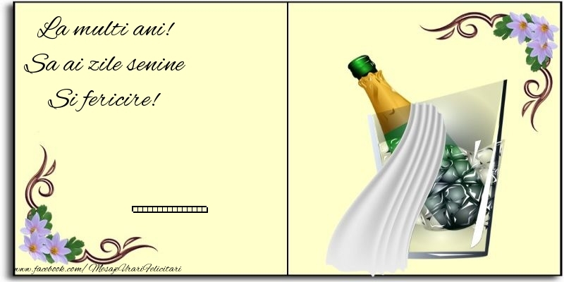 Felicitari personalizate de zi de nastere - La multi ani! Sa ai zile senine Si fericire! ...
