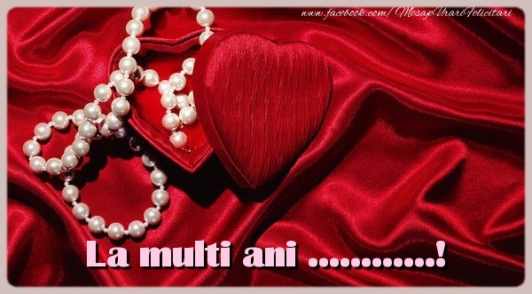 Felicitari personalizate de zi de nastere - Inimioare și mărgele: La multi ani ...