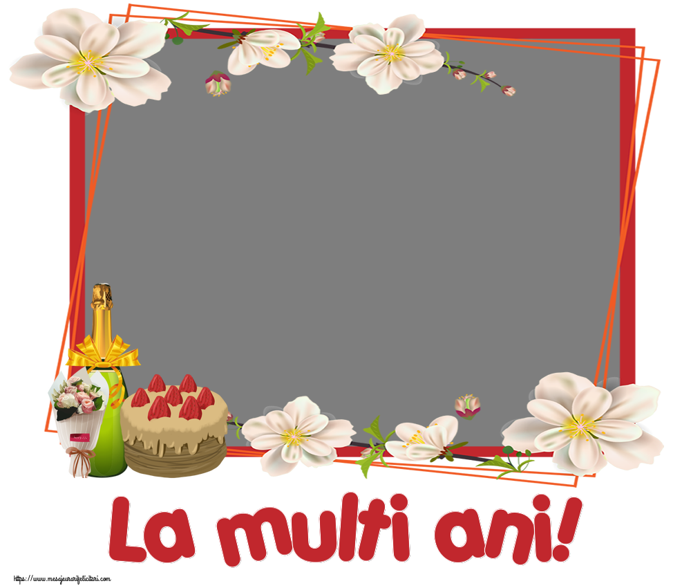 Felicitari personalizate de zi de nastere - La multi ani! - Rama foto