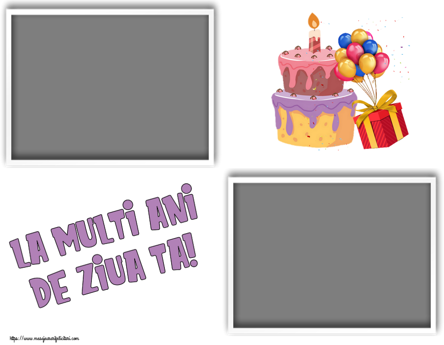 Felicitari personalizate de zi de nastere - La multi ani de ziua ta! - Rama foto