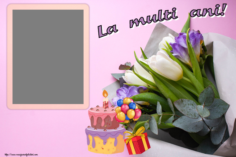 Felicitari personalizate de zi de nastere - La multi ani! - Rama foto
