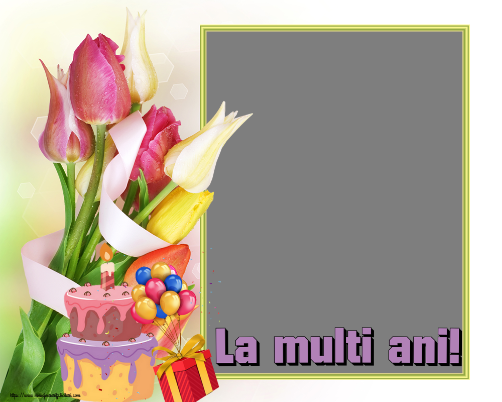 Felicitari personalizate de zi de nastere - La multi ani! - Rama foto