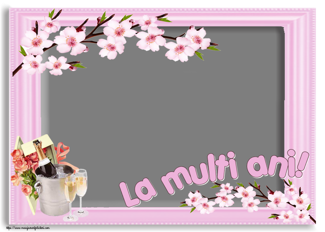 Felicitari personalizate de zi de nastere - La multi ani! - Rama foto