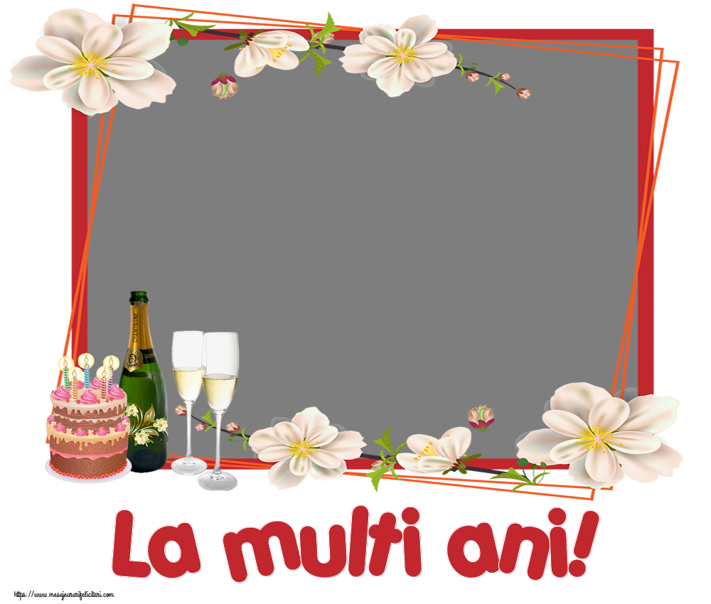 Felicitari personalizate de zi de nastere - La multi ani! - Rama foto