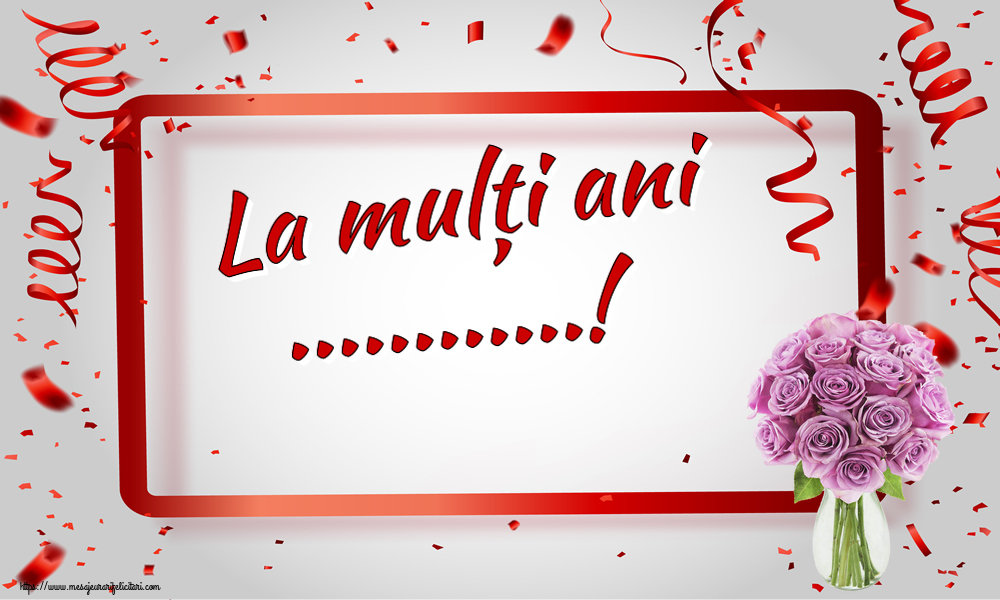 Felicitari personalizate de zi de nastere - La mulți ani ...!