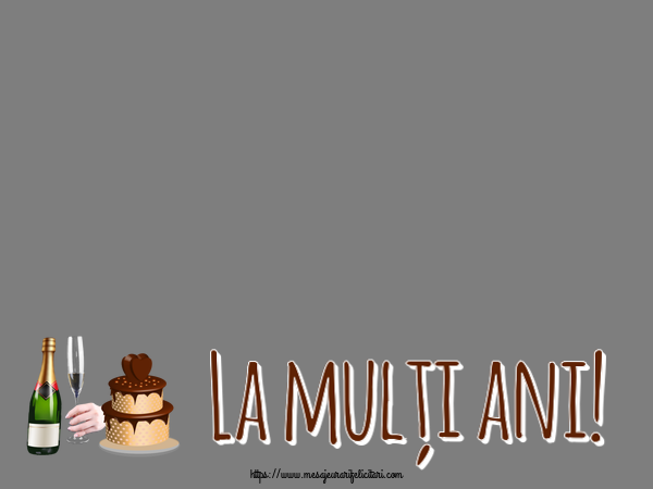 Felicitari personalizate de zi de nastere - La mulți ani! - Rama foto ~ tort cu inimioara și șampanie