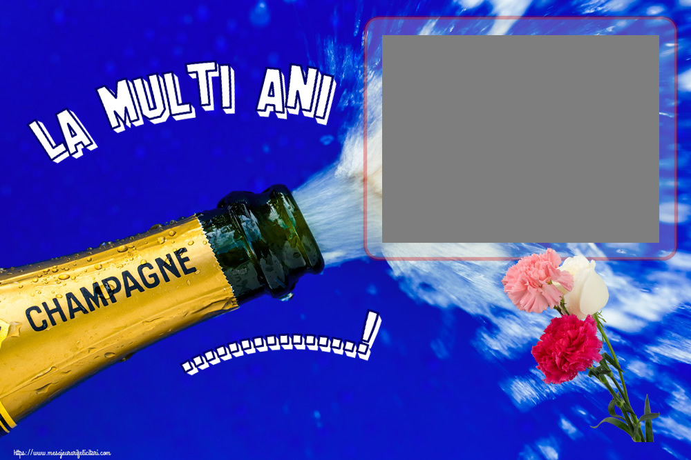 Felicitari personalizate de zi de nastere - La multi ani ...! - Rama foto ~ trei garoafe