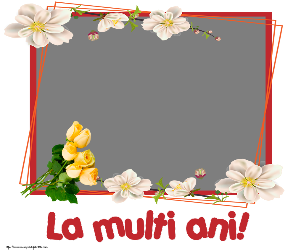 Felicitari personalizate de zi de nastere - La multi ani! - Rama foto